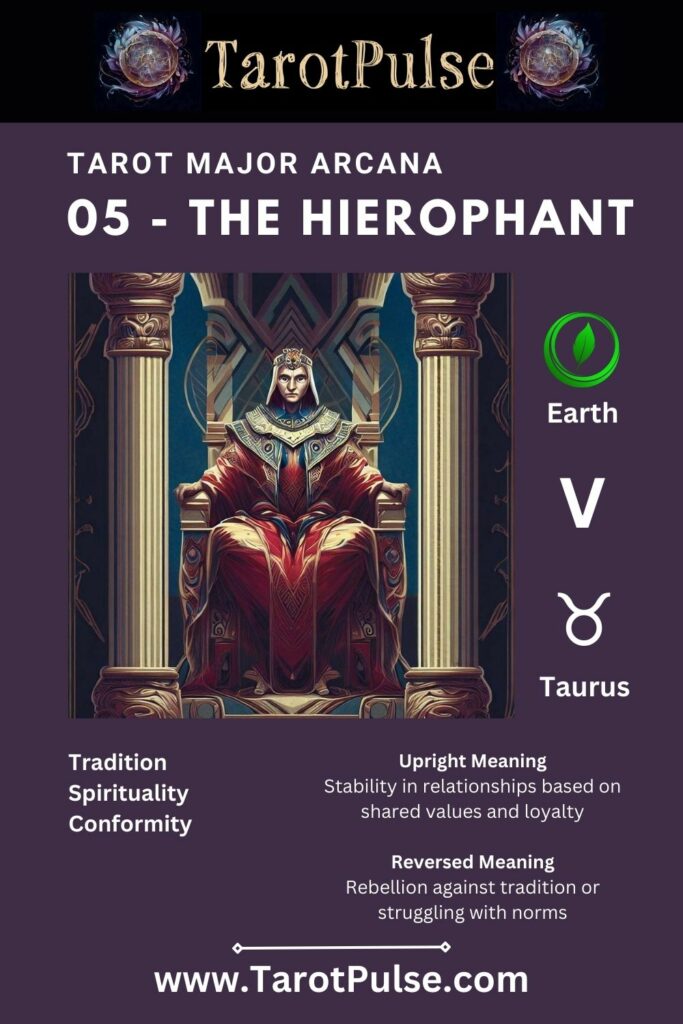 Tarot Major Arcana 05 - Tarot "The Hierophant"