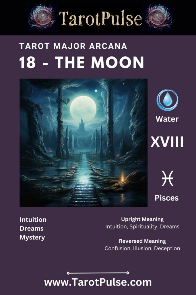 Tarot Major Arcana 18 - Tarot "The Moon"
