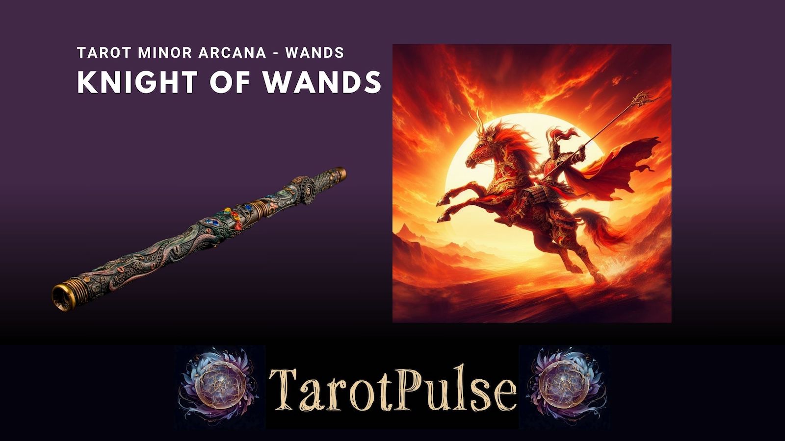 Tarot Minor Arcana - Wands - Knight of Wands