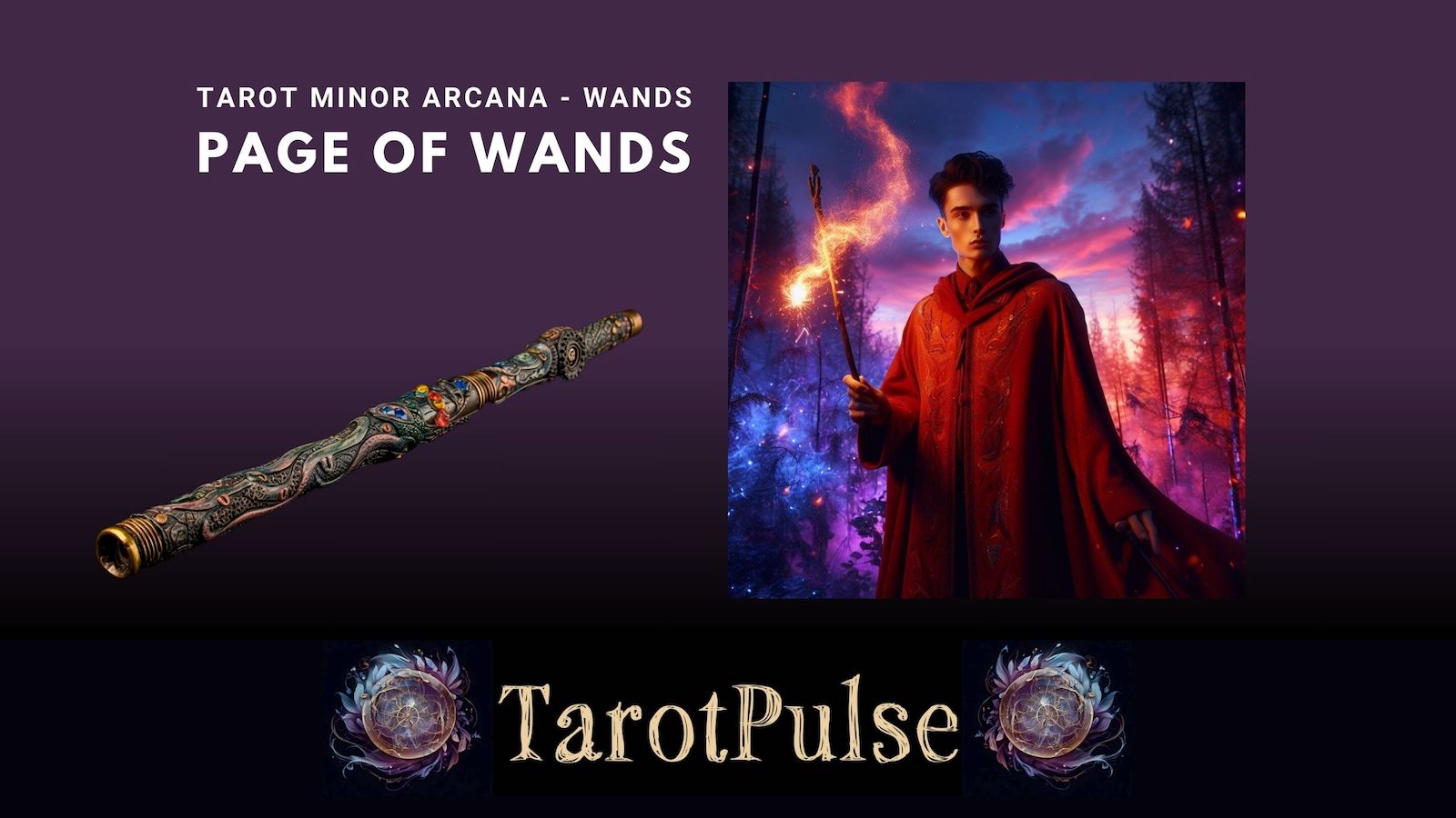 Tarot Minor Arcana - Wands - Page of Wands